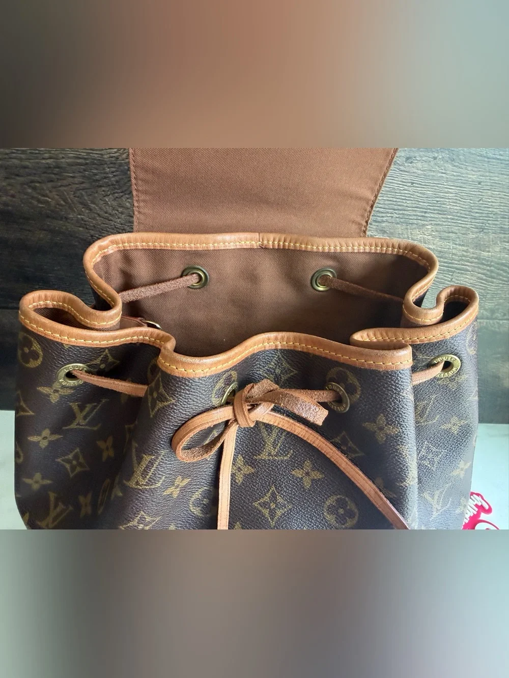 Authentic Louis Vuitton Montsouris GM Monogram Backpack Vintage Bag Tote